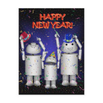 Robo-x9 & Family Celebrate the New Year! Postcard