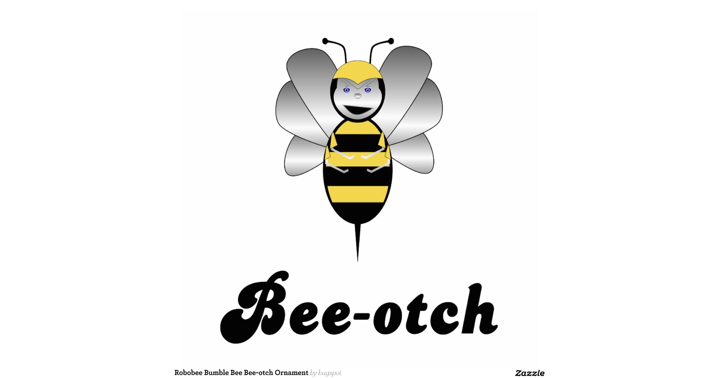 robobee bumble bee bee otch ornament acrylic cut out zazzle bumble bee christmas ornament