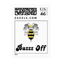 Robobee Bumble Bee Buzz Off Postage Stamp