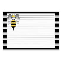 Robobee Bumble Bee Recipe Card business cards by bugspot Robobee Bumble Bee Recipe Card business cards