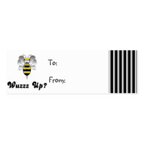 Robobee Bumble Bee Wuzz Up Gift Tag business cards by bugspot Robobee Bumble Bee Wuzz Up Gift Tag business cards