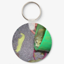 Roborovski Keychain--whee! by robohamstar Roborovski Keychain--whee!