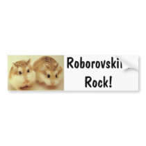 Roborovskii, Roborovskii's Rock! bumper stickers by Laurinque Roborovskii, Roborovskii's Rock! bumper stickers