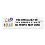 Robot 4th Birthday Tshirts and Gifts Bumper Sticker
