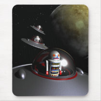 ROBOT - 7 Saucers Mousepad by MDKgraphics ROBOT - 7 Saucers Mousepad