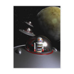 ROBOT - 7 Saucers Postcard