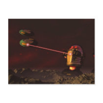 Robot Attack 2 Postcard