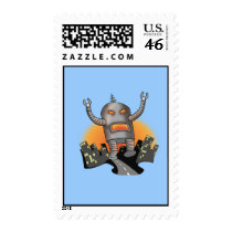 Robot Attack postage by MDKgraphics Robot Attack postage