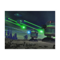 Robot Attack Postcard