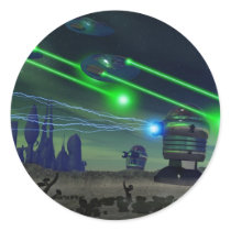 Robot Attack Sticker