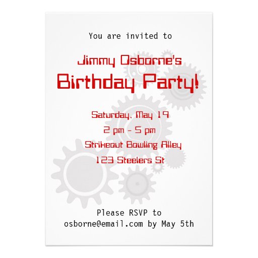 Robot Birthday Invitation