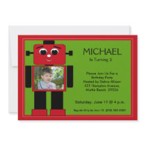 Robot Birthday Invitations