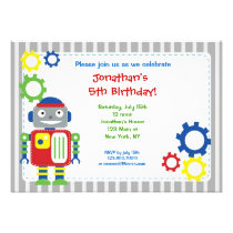Robot Birthday Invitations invitations