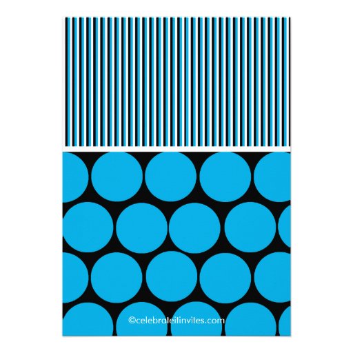 Robot Birthday Party Invitation Blue / Black