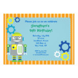 Robot Birthday Party Invitations