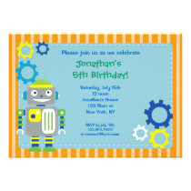 Robot Birthday Party Invitations invitations