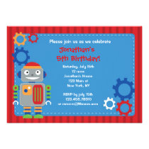 Robot Birthday Party Invitations invitations