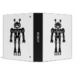 Robot - Black and White (1.5in) binders