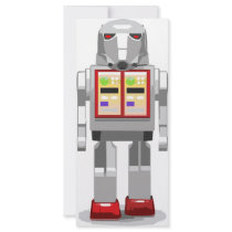 Robot Bookmark Rack Card Template