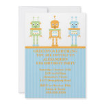 Robot Boys Birthday Party Custom Announcement