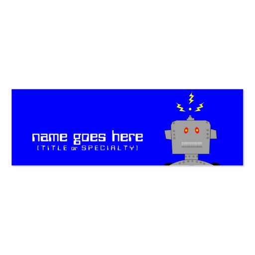 robot business card templates (front side)