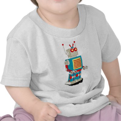 Robot character cartoon tshirt
