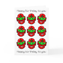 Robot Choral Society - Happy Birthday Song cards by artberry Robot Choral Society - Happy Birthday Song cards