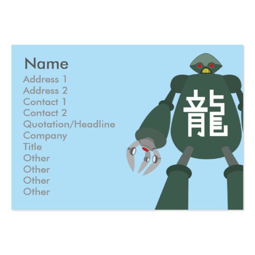 Robot - Chubby Business Card (front side)