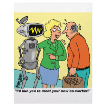 Robot Coworker Cartoon letterhead by computer_tech_gifts Robot Coworker Cartoon letterhead