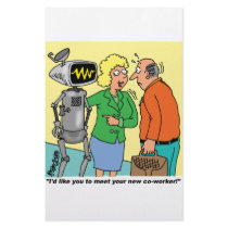 Robot Coworker Cartoon stationery by computer_tech_gifts Robot Coworker Cartoon stationery