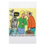 Robot Coworker Cartoon Stationery Paper