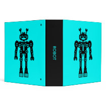 Robot - Cyan Blue (2.0in) Vinyl Binders