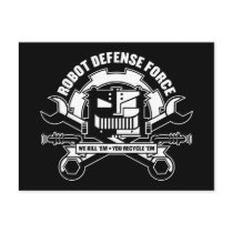 Robot Defense Force Postcard by strk3 Robot Defense Force Postcard
