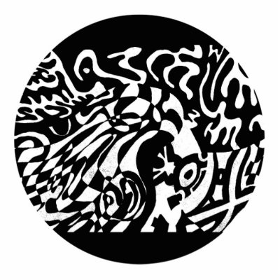 Robot Dreams Abstract Disk Art Photo Cutout by RLMdesignes