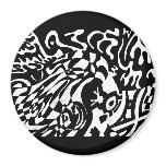 "Robot Dreams" b&w abstract Magnet