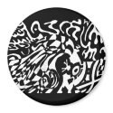 "Robot Dreams" b&w abstract magnets by RLMdesignes "Robot Dreams" b&w abstract magnets