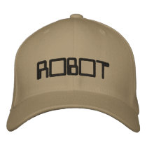 ROBOT embroidered hat embroidered hats by vintage_robots ROBOT embroidered hat embroidered hats