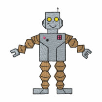 Robot embroidered shirts