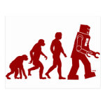 Robot Evolution - from man into robots Postcard Robot Evolution - from man into robots Postcard
