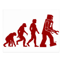 Robot Evolution - from man into robots Postcard