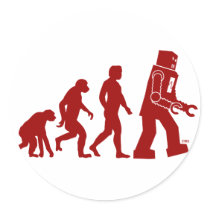 Robot Evolution - from man into robots stickers by strk3 Robot Evolution - from man into robots stickers