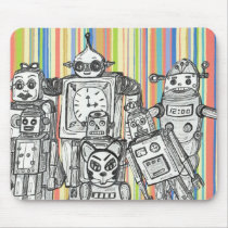 Robot Family 6 mouse pad mousepads by kewzoo Robot Family 6 mouse pad mousepads
