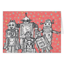 Robot Family gift card by kewzoo Robot Family gift card