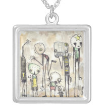 Robot Farm necklaces