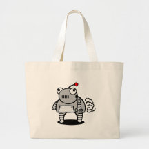 Robot Fart Tote Bags
