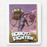 Robot Fighter Fake Pulp Cover Mousepad