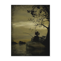 Robot Fishing Postcard