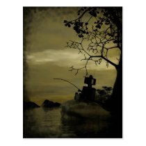 Robot Fishing Postcard postcards