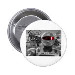 Robot Giganticus B&W Route 66 Pinback Button