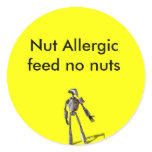 Robot guy - Feed no nuts Stickers
